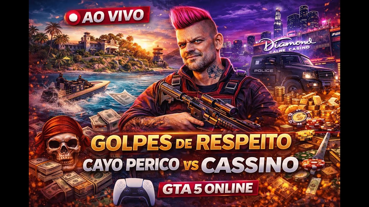 GOLPES DE RESPEITO AO VIVO! 💰
Cayo Perico x Cassino no GTA 5 Online | PS5 😈🔥
