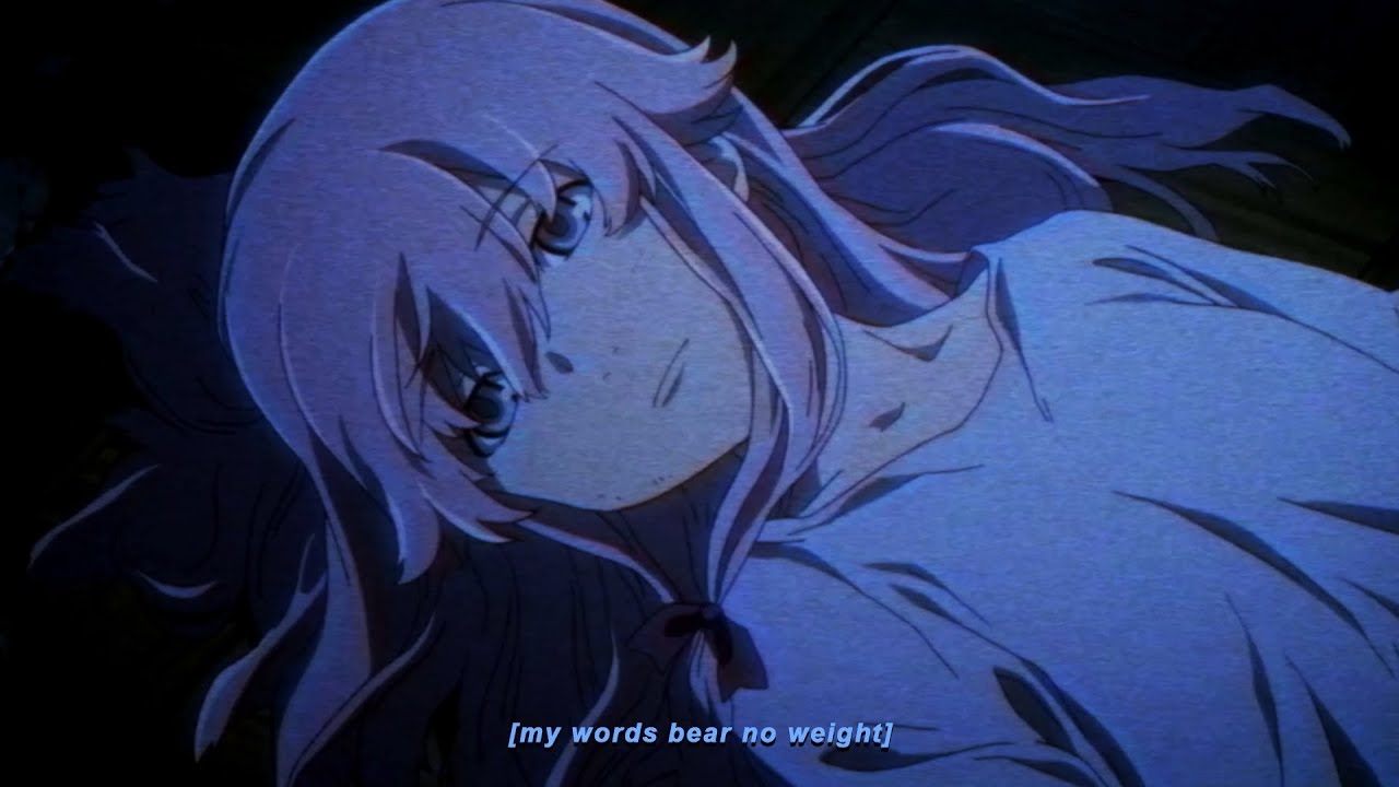 deadfish - my words bear no weight (lyrics) // mirai nikki amv