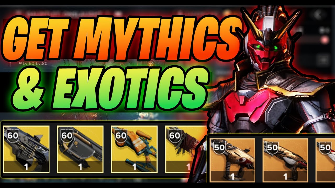 All Way To Get EXOTICs AND MYTHIC in Destiny Rising