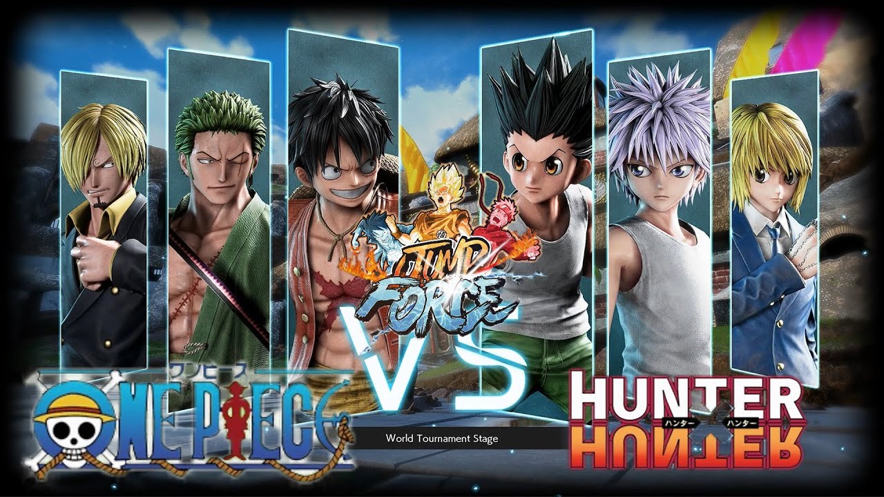 Jump Force One Piece vs Hunter x Hunter (Luffy,Zoro,Sanji vsGon,Killua,Kurapika)