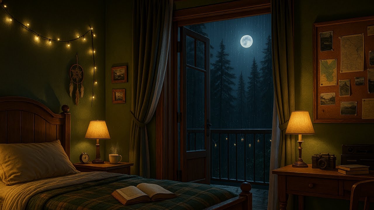 Bella Swan’s Bedroom 🌙 | Twilight Inspired Rainy Night Ambience | Cozy Reading & Relax Background
