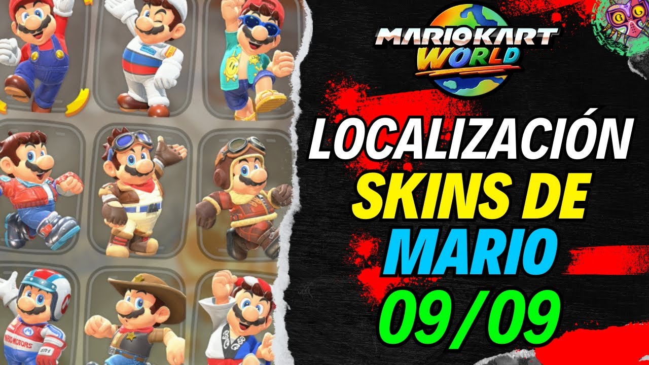 LOCALIZACIÓN de TODAS las SKINS de MARIO | GUÍA 100% | 💯Mario Kart World🏆