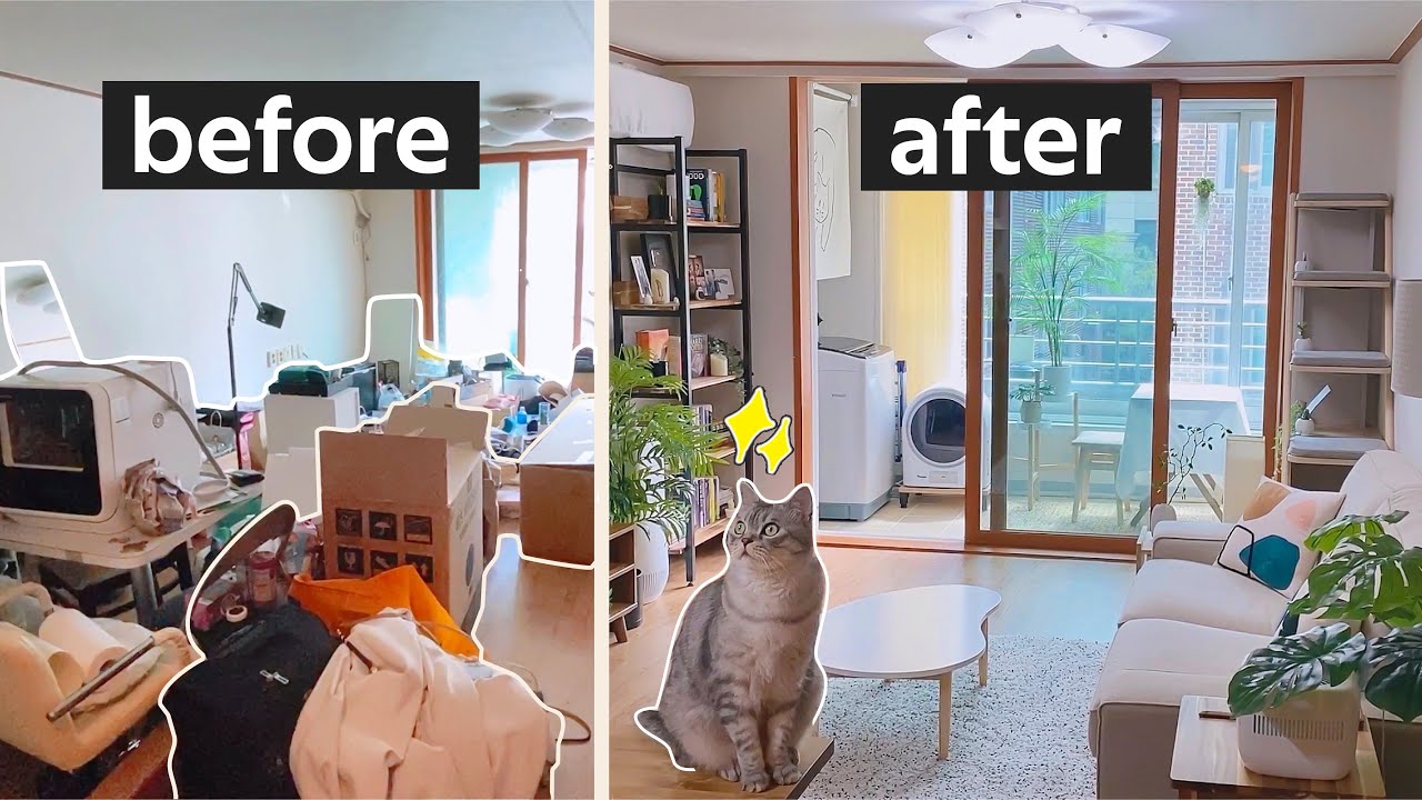 Korean Apartment MAKEOVER + Time Lapse | Home Decor | Tips & BTS