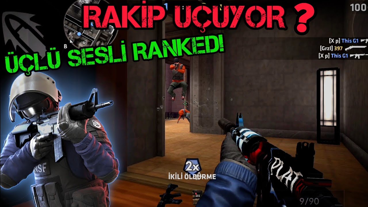 EKİPLE SESLİ RANKED ama TELEFON ALEV GİBİ?  ÜÇLÜ RANKED! Critical Ops Türkçe Sesli