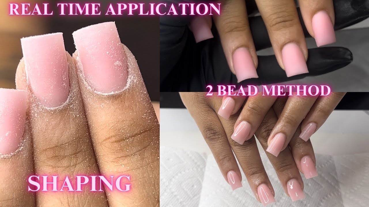 2 Bead Method For Short Acrylic Nails✨ | REAL TIME APPLICATION 💕