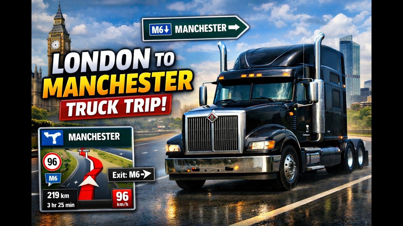 ETS2 Realistic Truck Trip with Navigation | London to Manchester | SIMGO