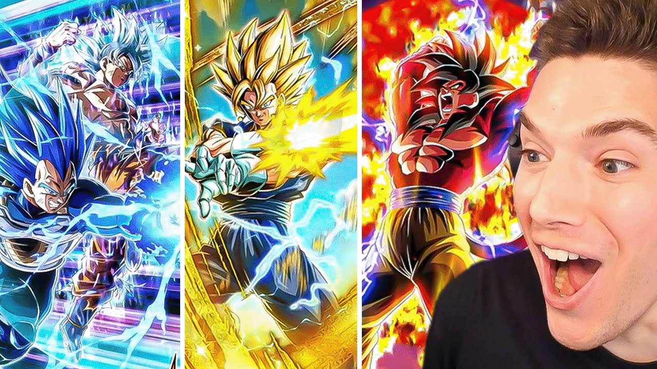 Dokkan 10th Anni 3 LRs раскрывают РЕАКЦИЮ! LR Super Vegito, LR SSJ4 Goku, & LR SSBE Vegeta & UI G...