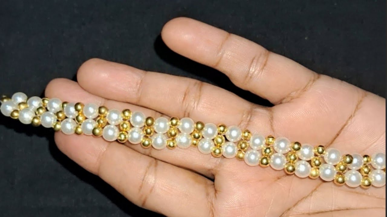 simple easy and creative beaded bracelet making | step-by-step tutorial for beginners 