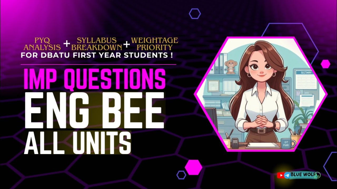 Eng BEE imp questions all units dbatu btech first year by blue wolf