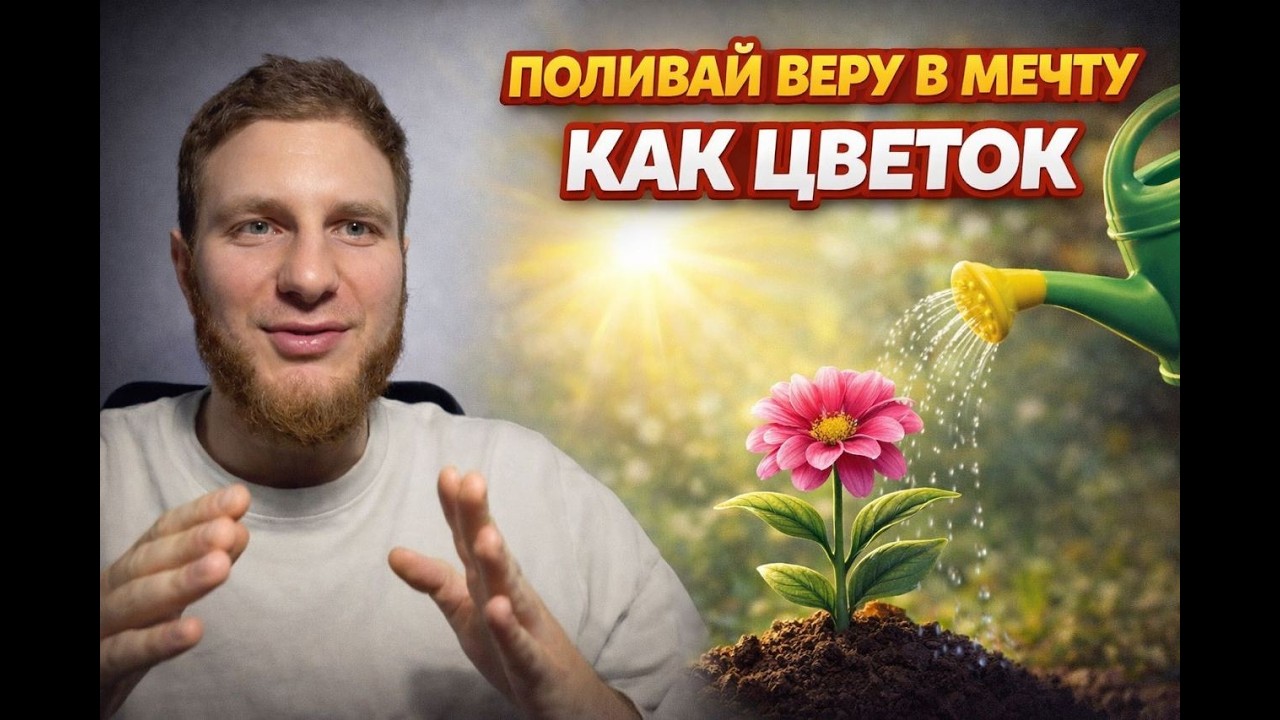 Поливай веру в мечту как цветок