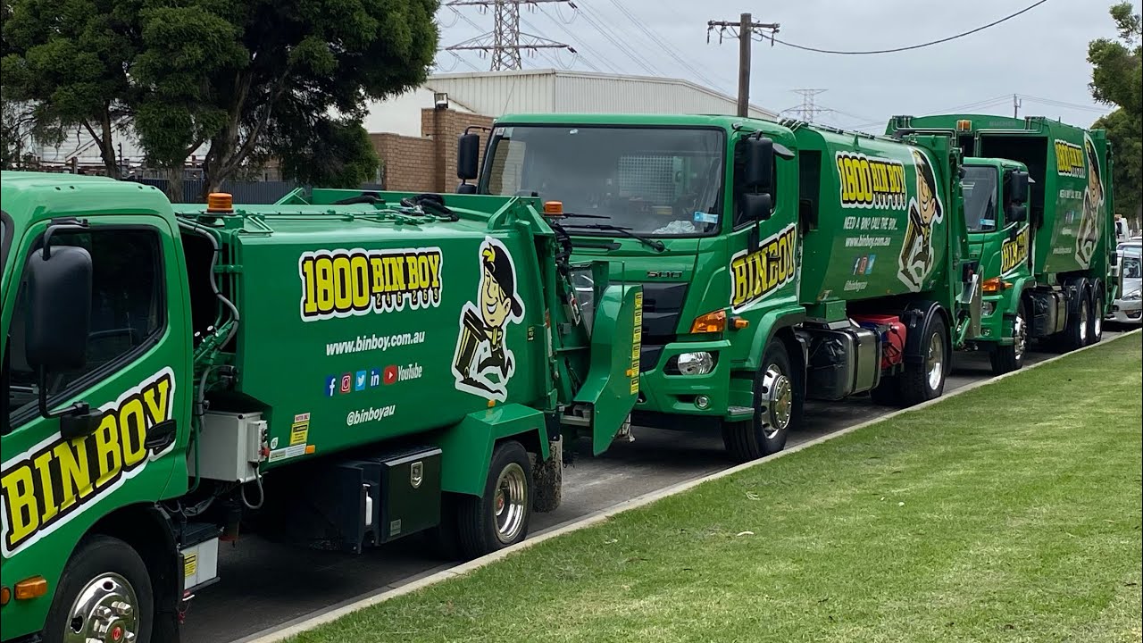 Garbage Truck POV Bin Collection & Pressure Washing