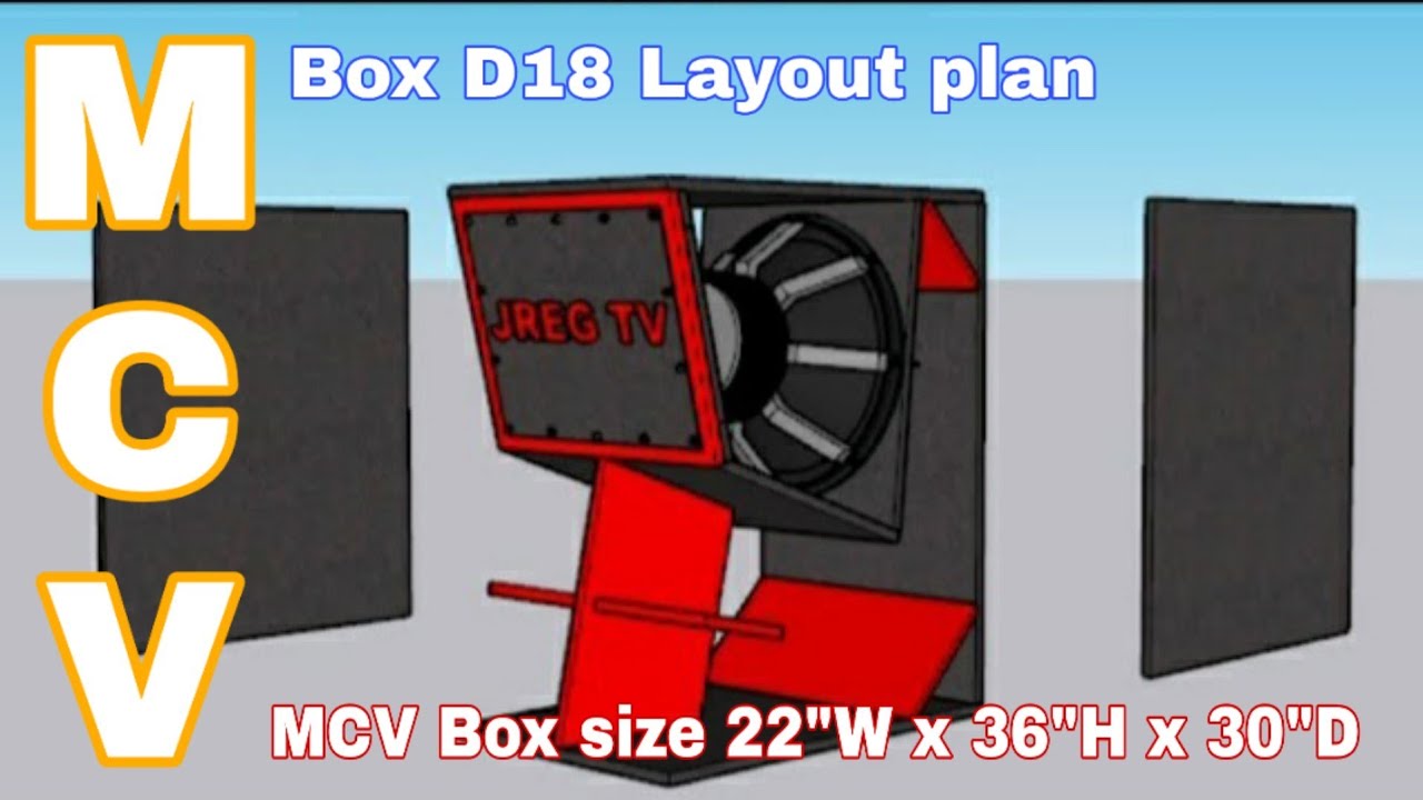 Modified Cerwin Vega (MCV-D18) Cutting Plan and Dimension
