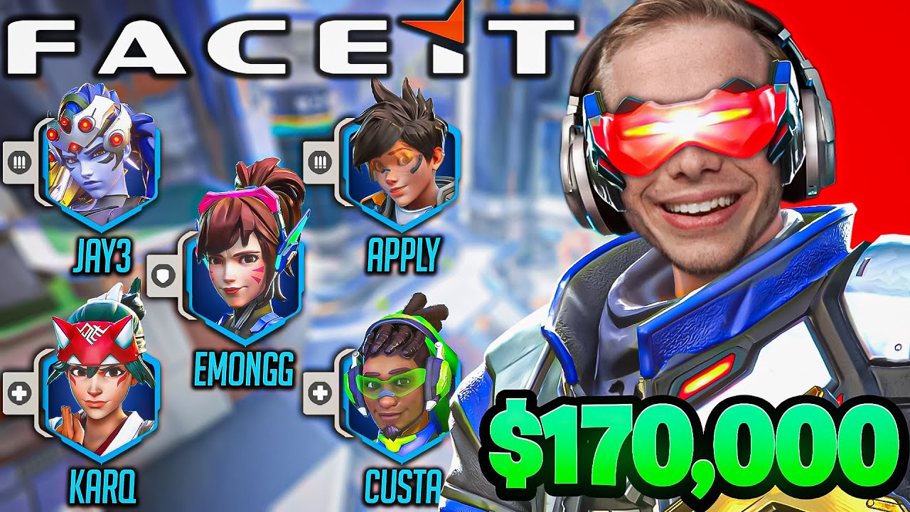 I Played in The $170,000 FACEIT Overwatch 2 TOURNAMENT (w/ Apply, Emongg, Custa & KarQ)
