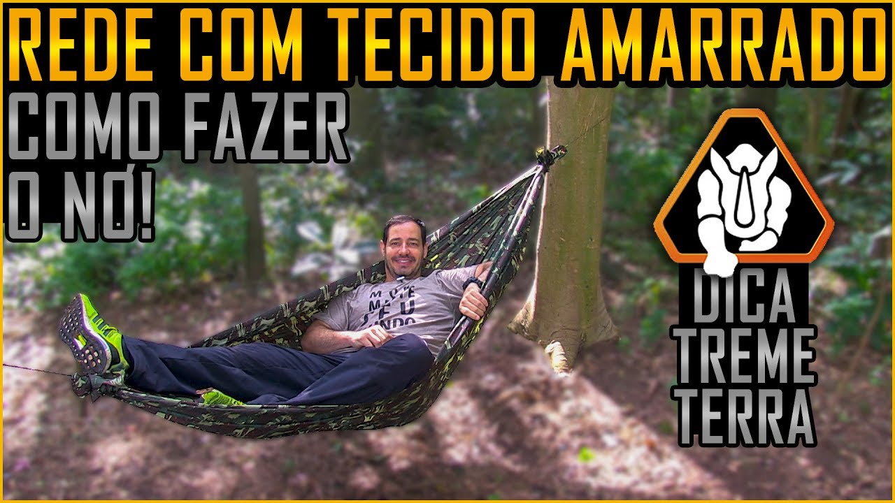 Como Fazer uma Rede com Peda&ccedil;o de Tecido Amarrado - Dica TremeTerra