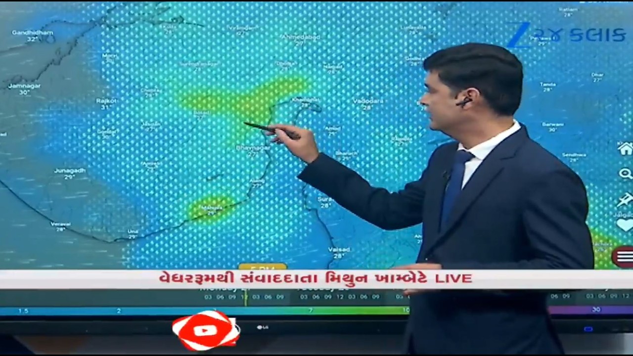 WINDY LIVE: Heavy rains likely in parts of Gujarat today; MeT Dept issues alert | Weather Forecast