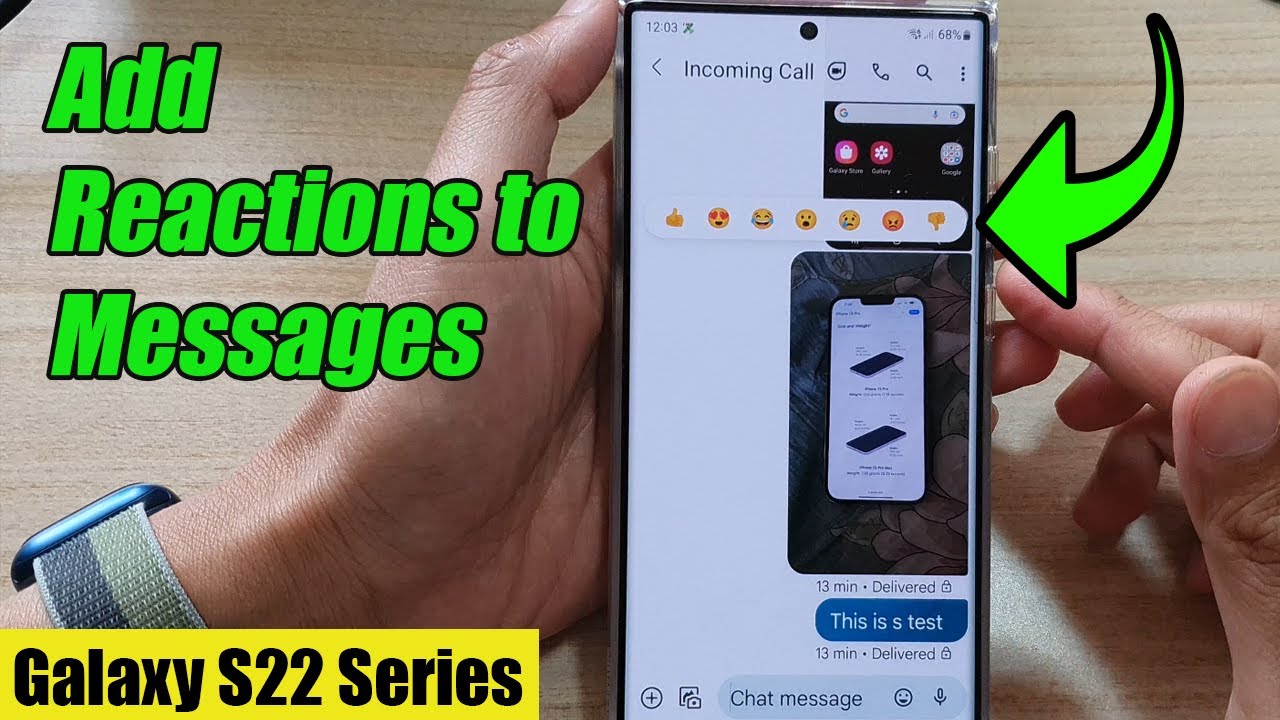 Galaxy S22/S22+/Ultra: How to Add Reactions to Messages