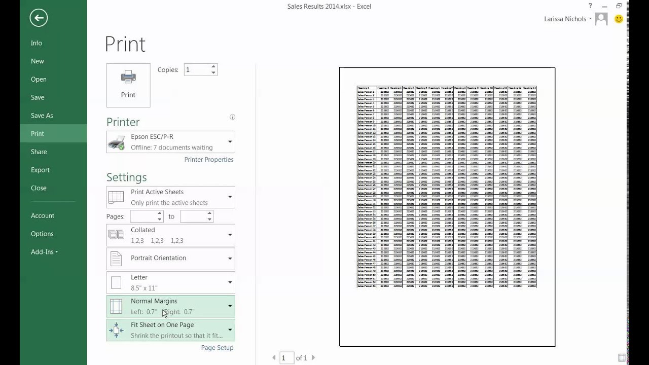 Excel Tutorial - How To Get The Margins Right On The Excel Spreadsheet