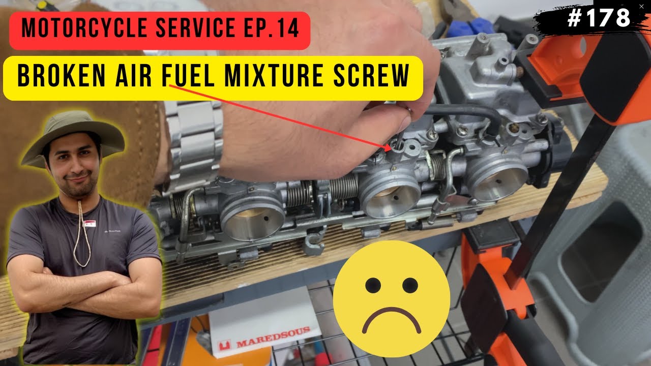 #178- EP.14  🏍️Carburetor Air Screw Stuck / YAMAHA FZS 600 FAZER
