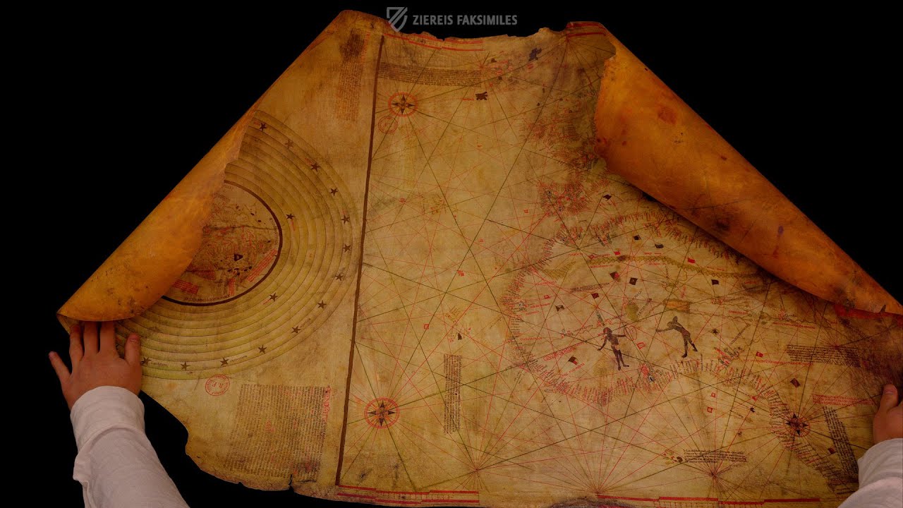 CHRISTOPHER COLUMBUS’S CHART - MAPPA MUNDI - Browsing Facsimile Editions (4K / UHD)