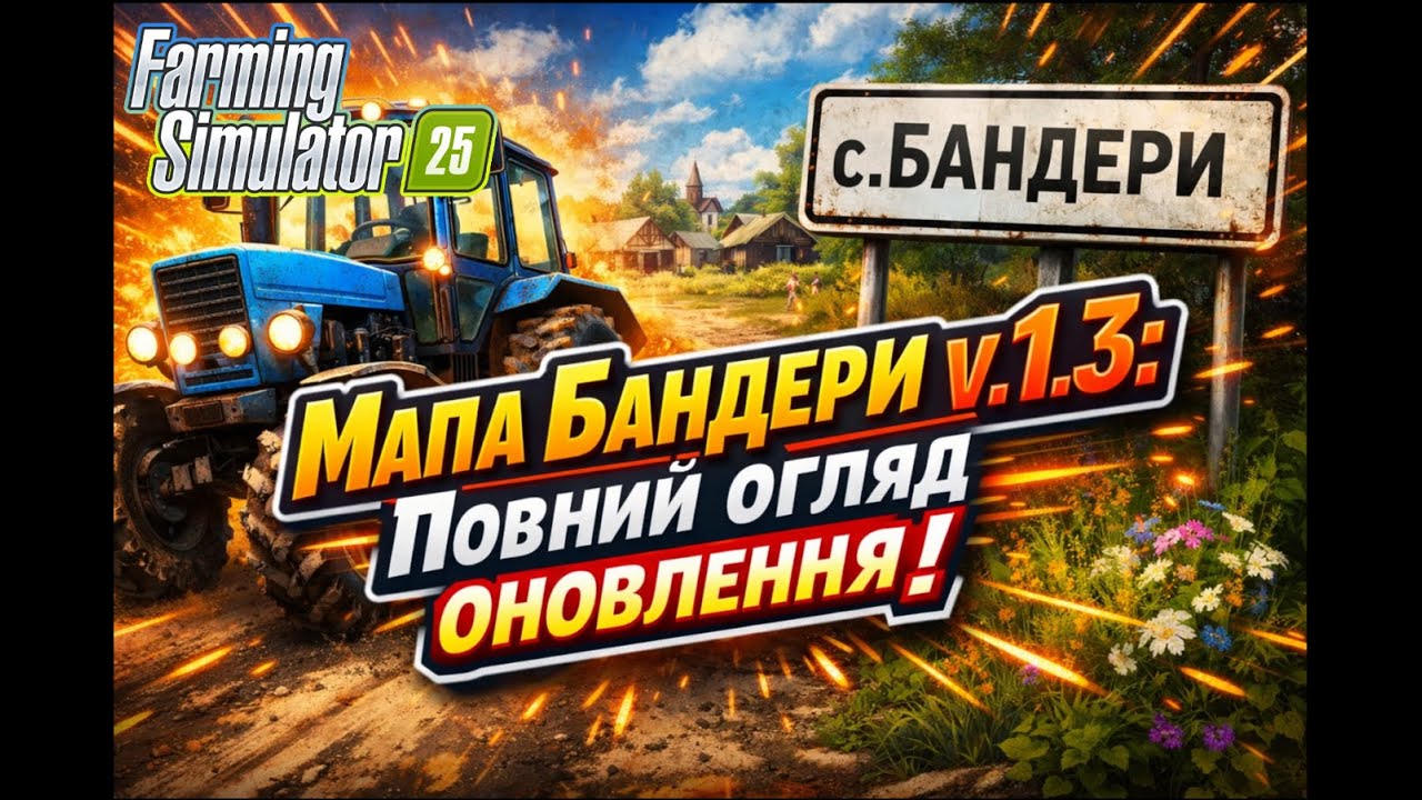 ОГЛЯД КАРТИ БАНДЕРИ В FS25  ПОЧИНАЄМО РОЗВИТОК ФЕРМИ! #1 #farmingsimulator25 #ігрипроходження #mods