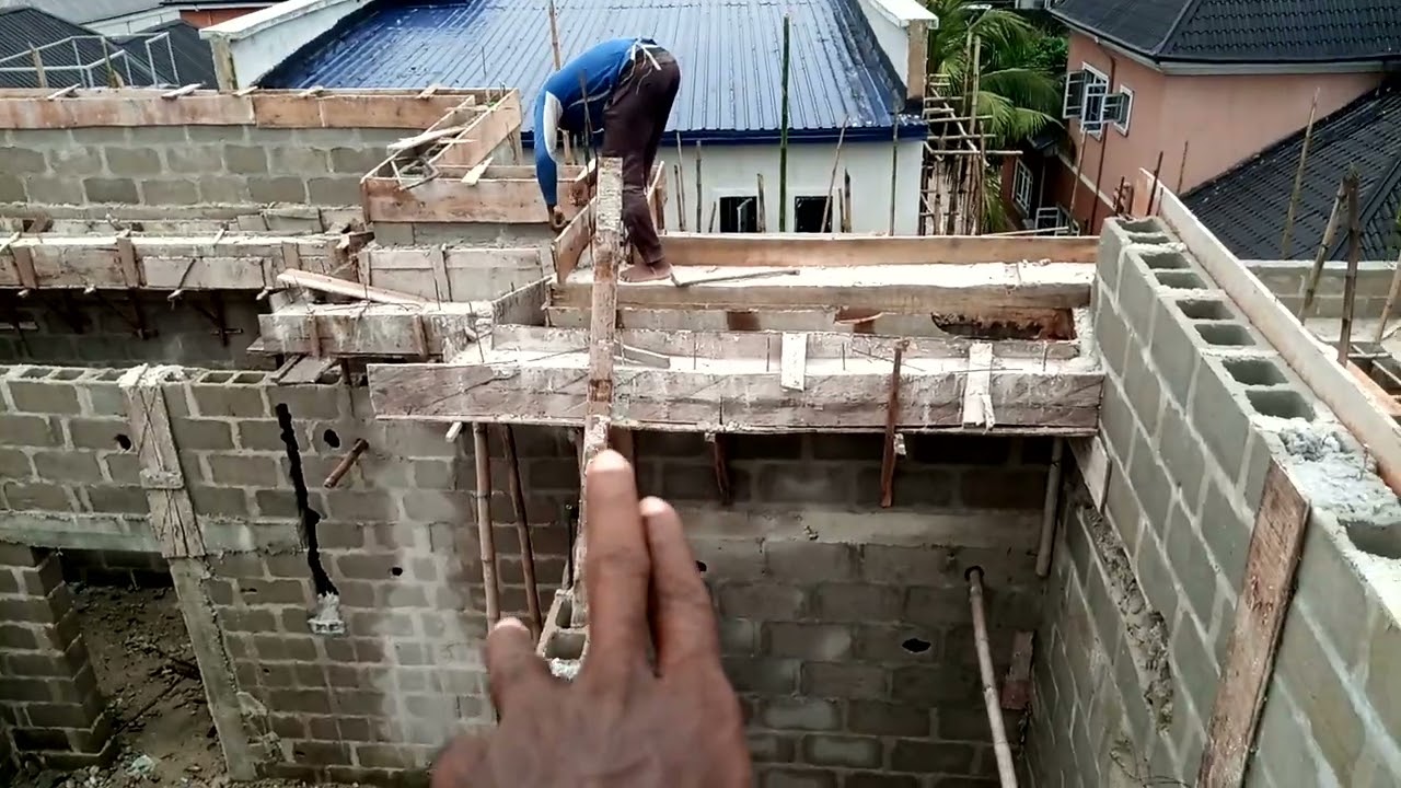Construction activities for 4 bedroom duplex contemporary house plan