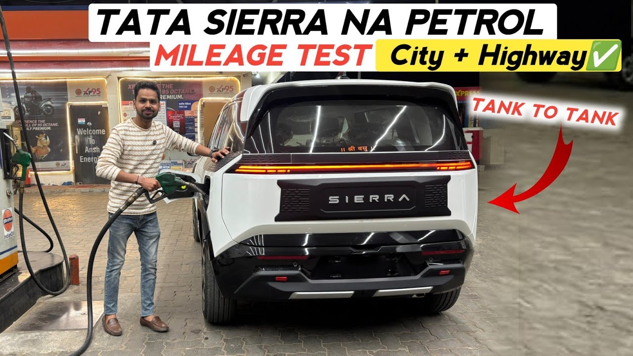 Mileage Machine😳 New Tata Sierra 1.5 NA Petrol Tank to Tank Mileage Test 