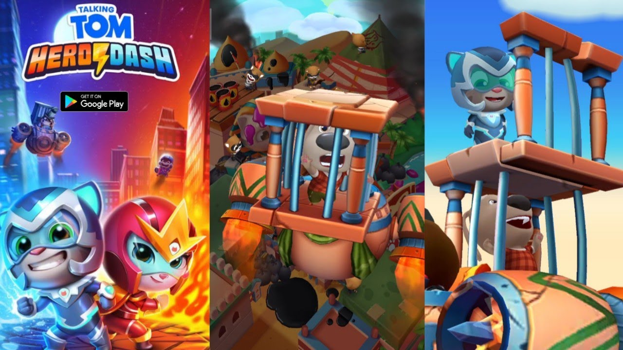 TALKING TOM HERO DASH ⚡ | ⚡ RESCUE BEN ⚡