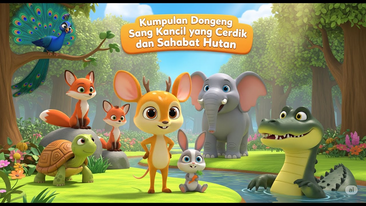 Kumpulan Dongeng Pengantar Tidur Kancil, Kura Kura, Buaya, Merak, Gajah, dan Rubah - Dongeng Fabel
