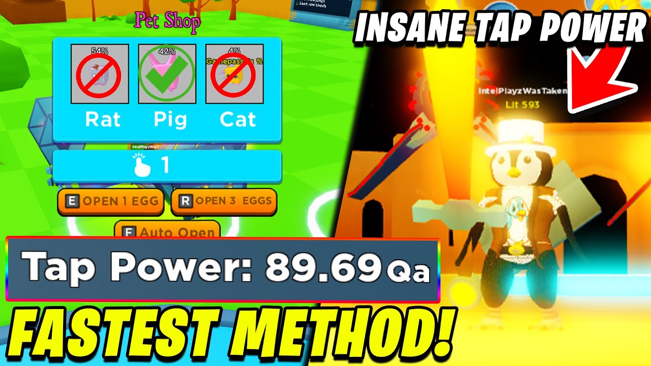 BEST METHOD FOR NOOBS TO GET INSANE TAP POWER! | Tapping Simulator