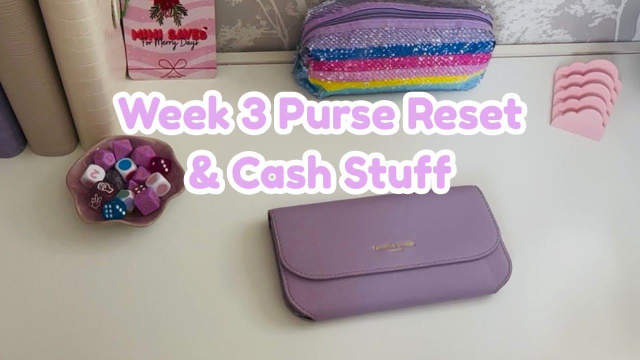 Week 3 Purse Reset, Cash Stuff and Challenges 🎀🌷🤍