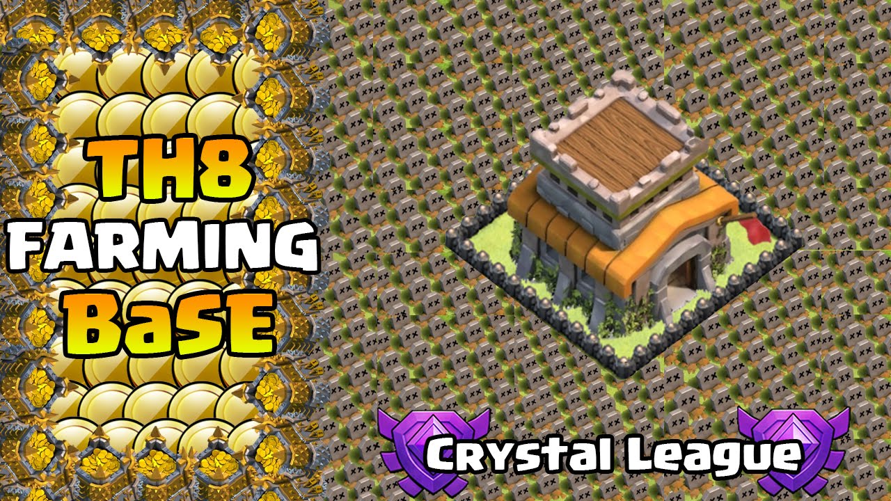 Clash of Clans TH8 Farming Base DARK ELIXIR CoC BEST Town Hall 8 Farming Defense Strategy 2015
