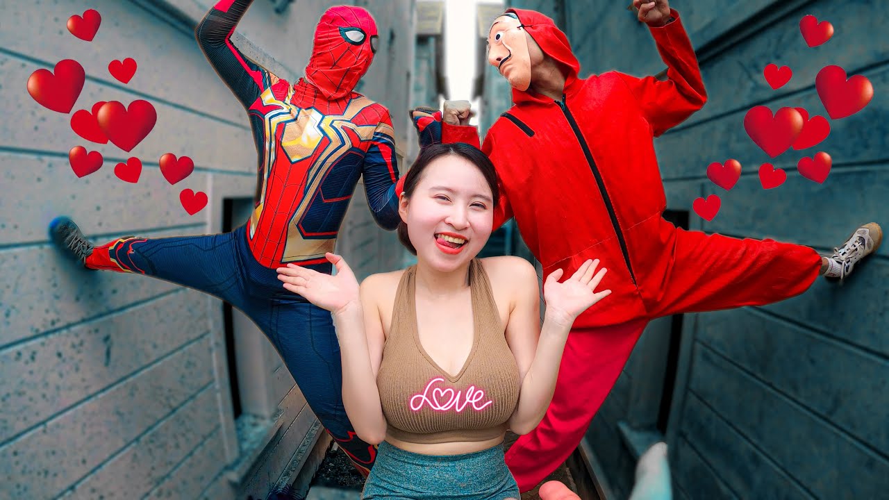 MONEY HEIST PARKOUR vs SPIDER-MAN | Funny Chase Who Wins