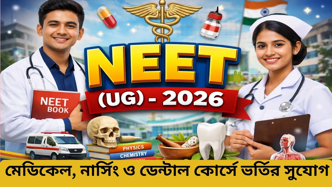 NEET ২০২৬ আবেদন শুরু 🔥MBBS BDS Nursing ভর্তি  | NEET UG 2026 Official Notification Out | Exam Date 