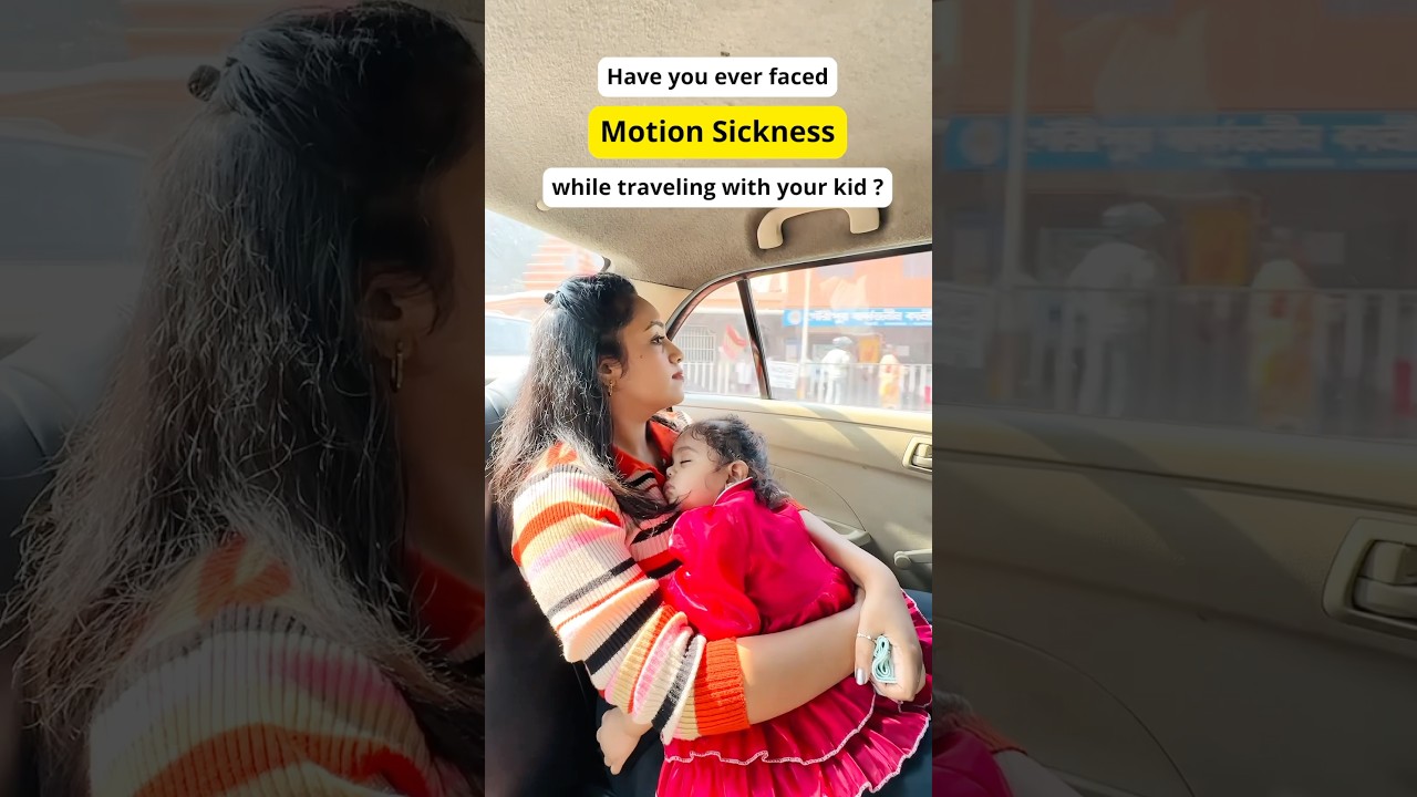 How I Handle Motion Sickness in My Kid While Travelling 🚙 #shorts