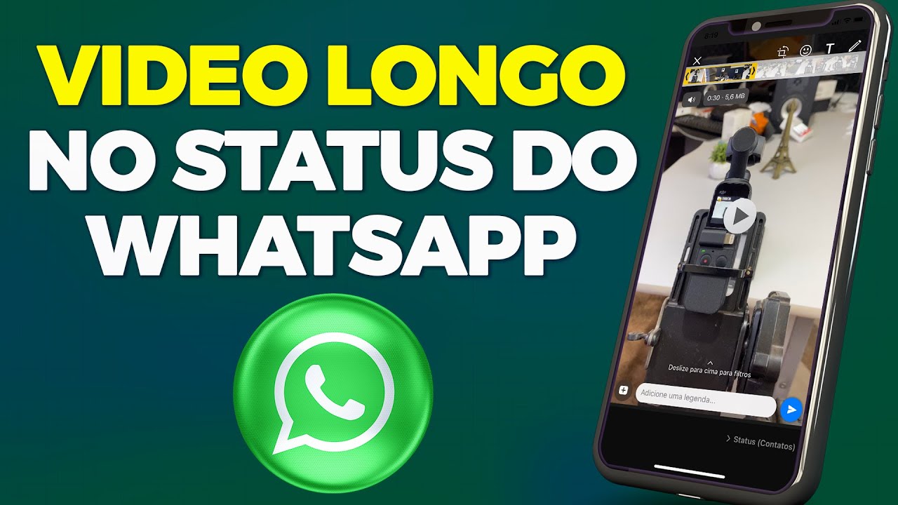 Como Postar V&iacute;deo LONGO no STATUS do WHATSAPP do iPHONE