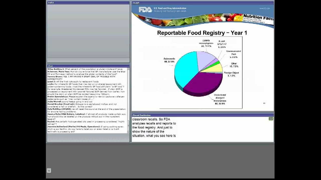 CFSAN/JIFSAN Food and Nutrition Webinar - Food Allergens