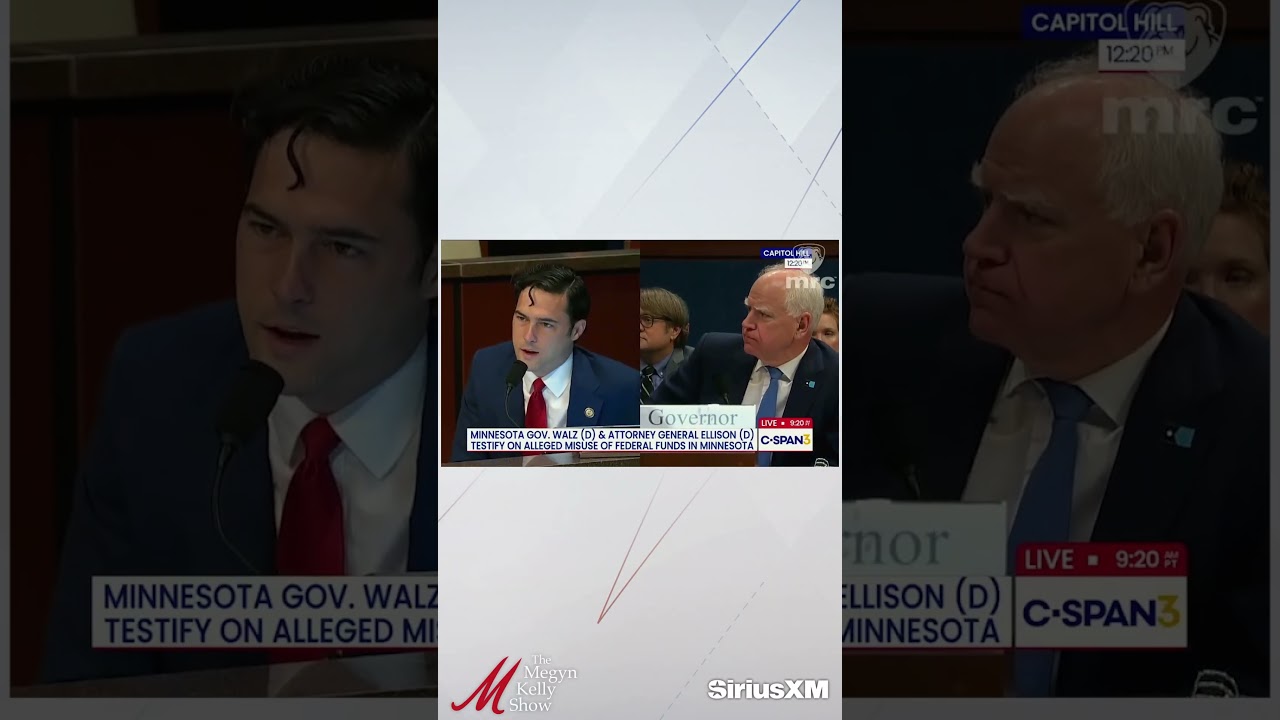 Megyn Kelly Reacts to Tim Walz Getting HAMMERED By Rep. Brandon Gill Over Fraud in Minnesota