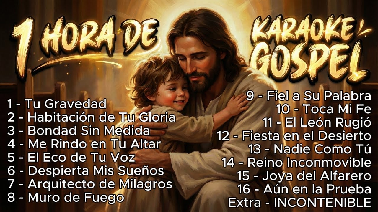 1 HORA DE MÚSICA GOSPEL CON LETRA PARA CANTAR | KARAOKE CRISTIANO DE ALABANZA Y ADORACIÓN #01