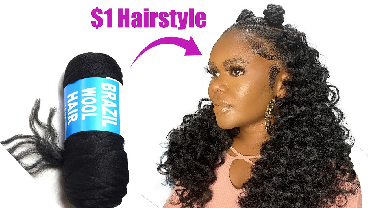😳I’M SHOOK!!😱 $1 Hairstyle Using Brazilian Wool/ No Leave Out