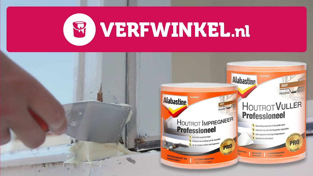 Houtrot repareren met Alabastine Houtrotvuller Professioneel - TUTORIAL | Verfwinkel.nl