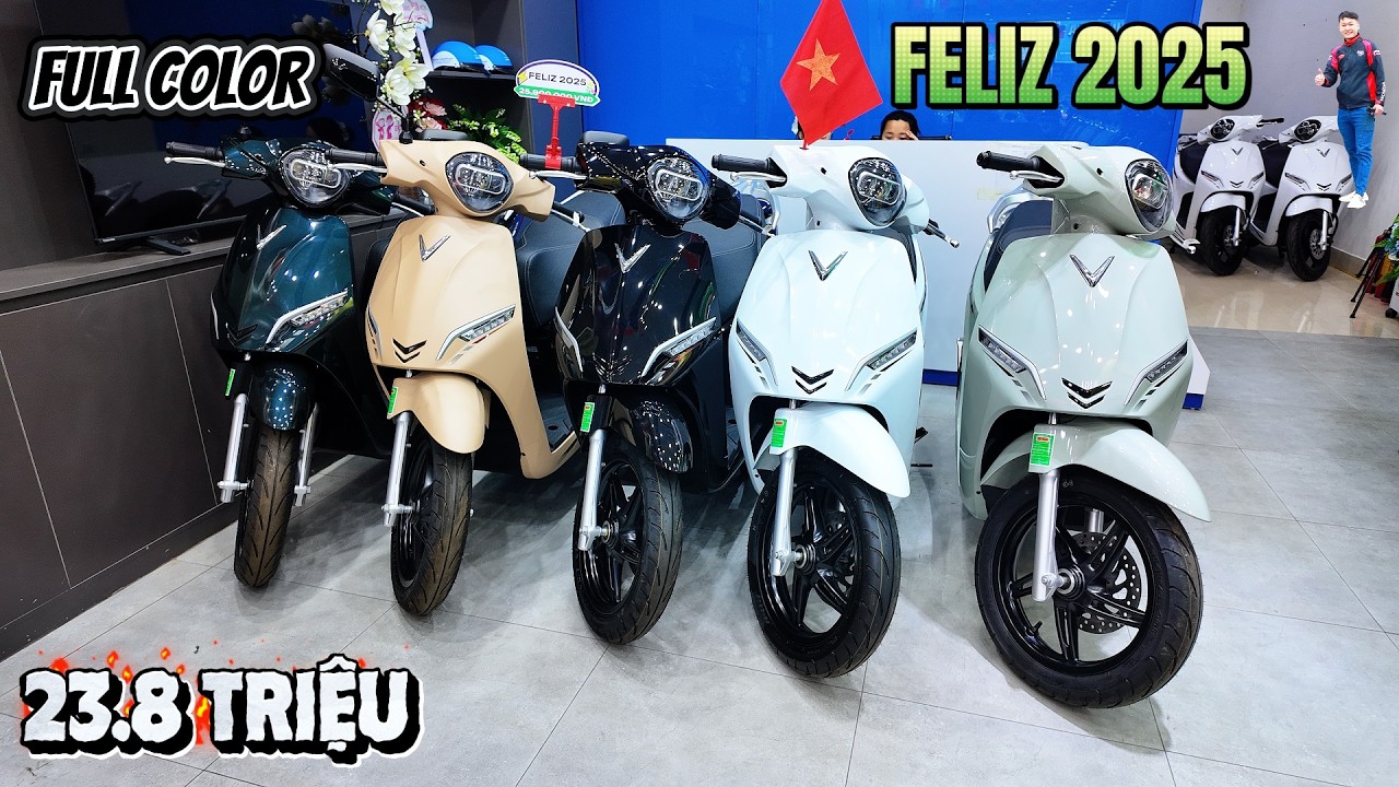 Vinfast Feliz 2025 FULL COLOR – KHÔNG CẦN BẰNG LÁI ▶ 23.8 triệu 1 em Feliz Lite 2025 🔴 TOP 5 ĐAM MÊ