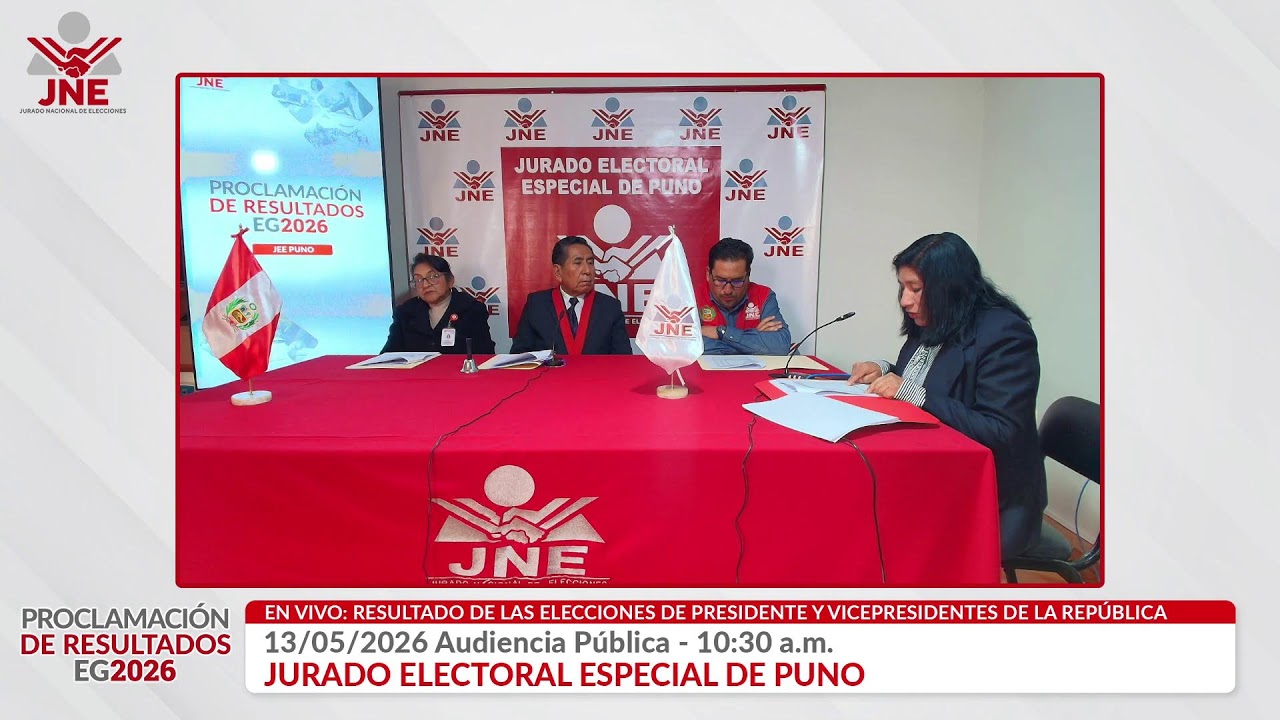 13/05/2026 Proclamaci&oacute;n de Resultados - 10:30 a. m. JEE Puno