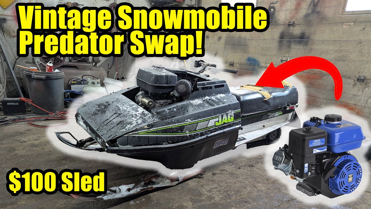 Most Reliable Old Snowmobile  - Predator 389cc Swapped!