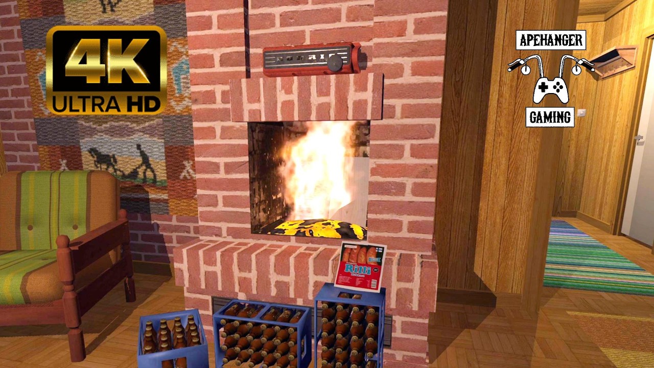 🔥 Cozy Fireplace 4K. Kamin Feuer in finnischer 4k Auflösung. Fireplace with Crackling Fire Sounds.