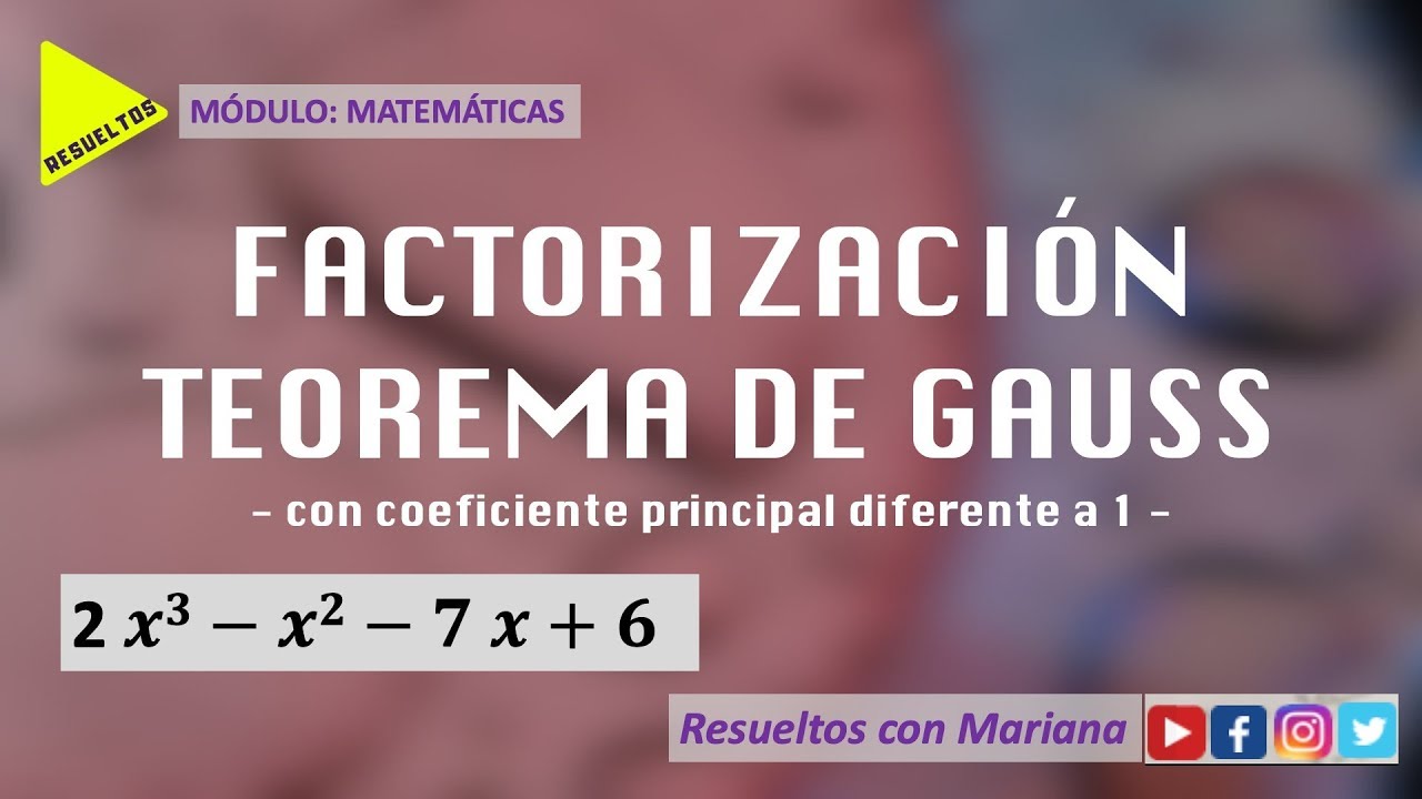 GAUSS & RUFFINI con Coeficiente Principal diferente de 1 - FACTORIZACION