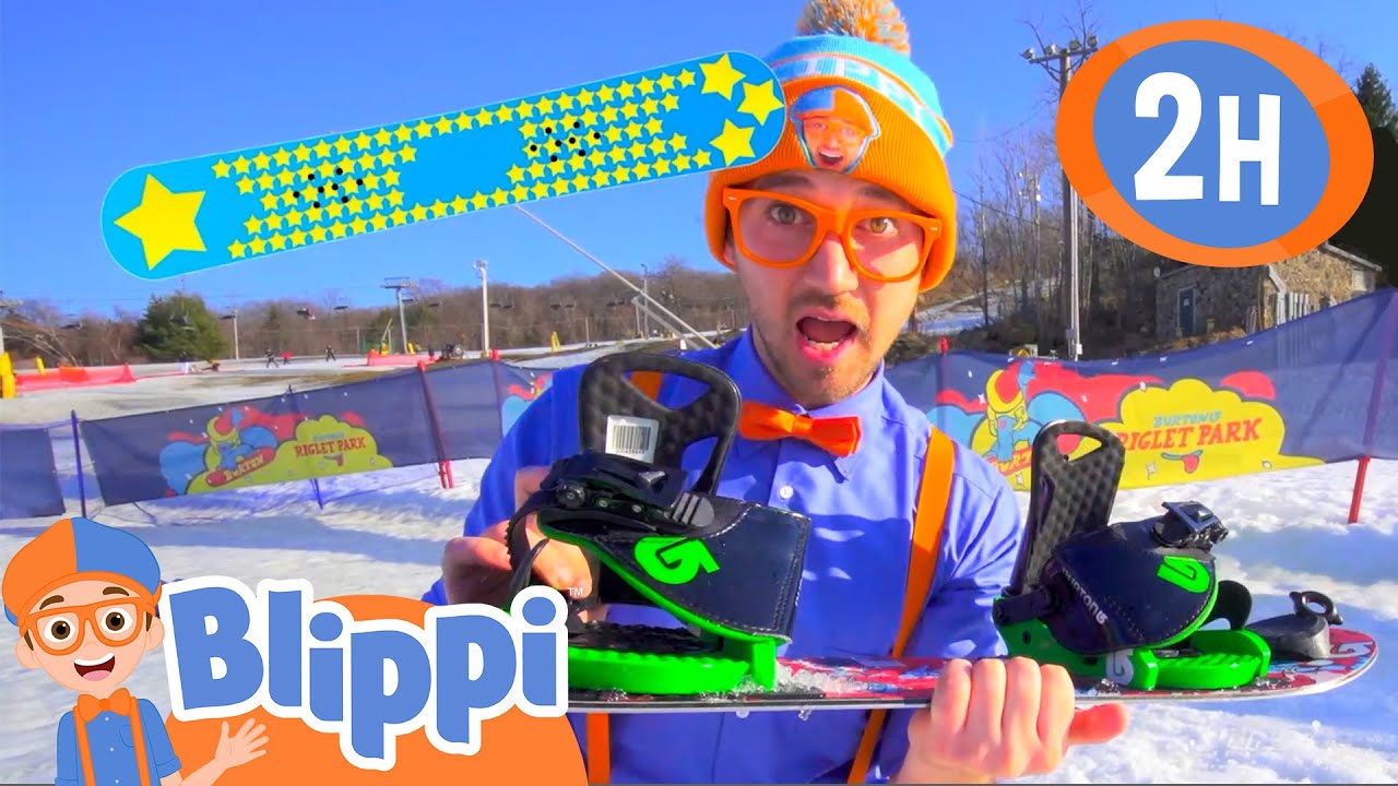 Blippi Visits Mountain Creek Resort and Learns How to Snowboard! | 2 HOURS OF BLIPPI TOYS!
