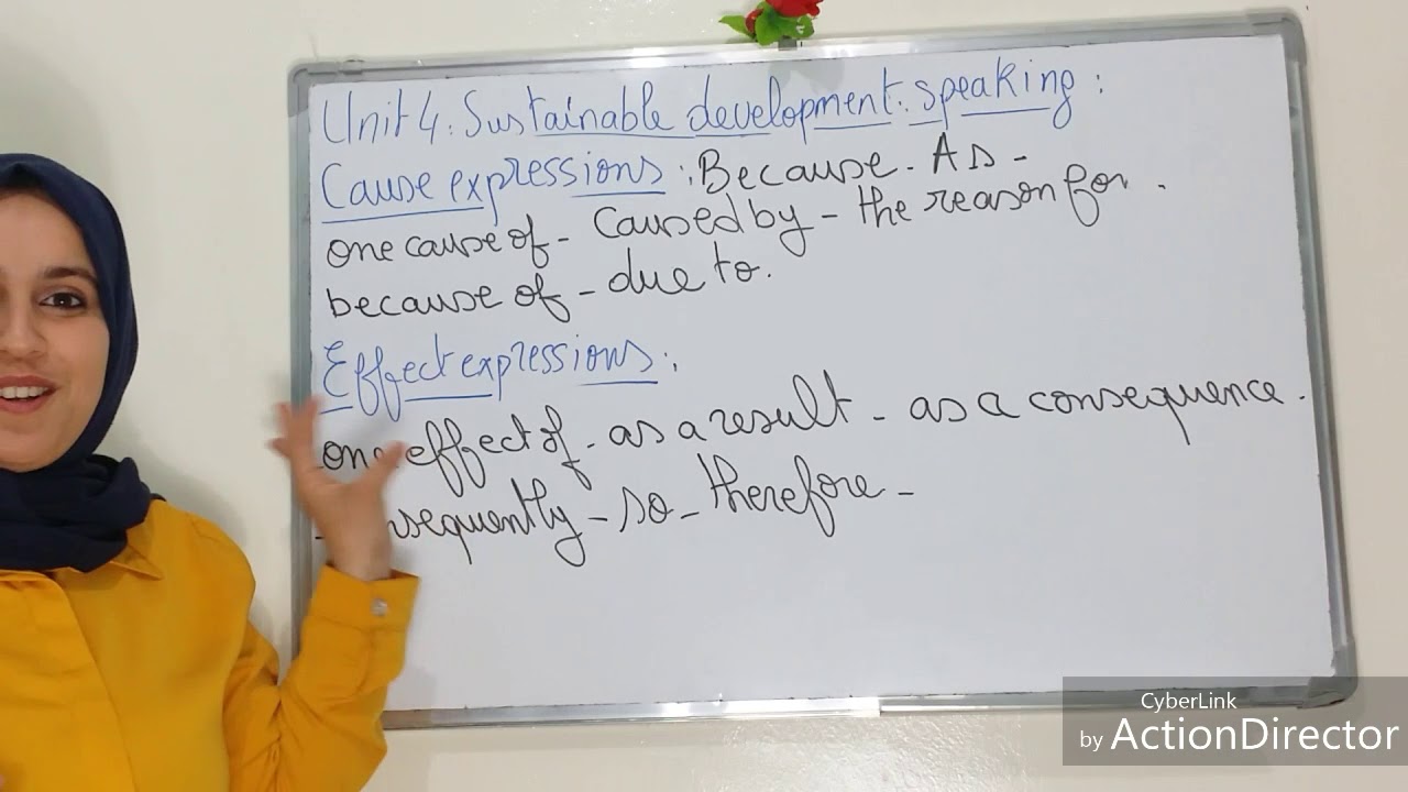 unit 4: sustainable developement: speaking :cause and effect