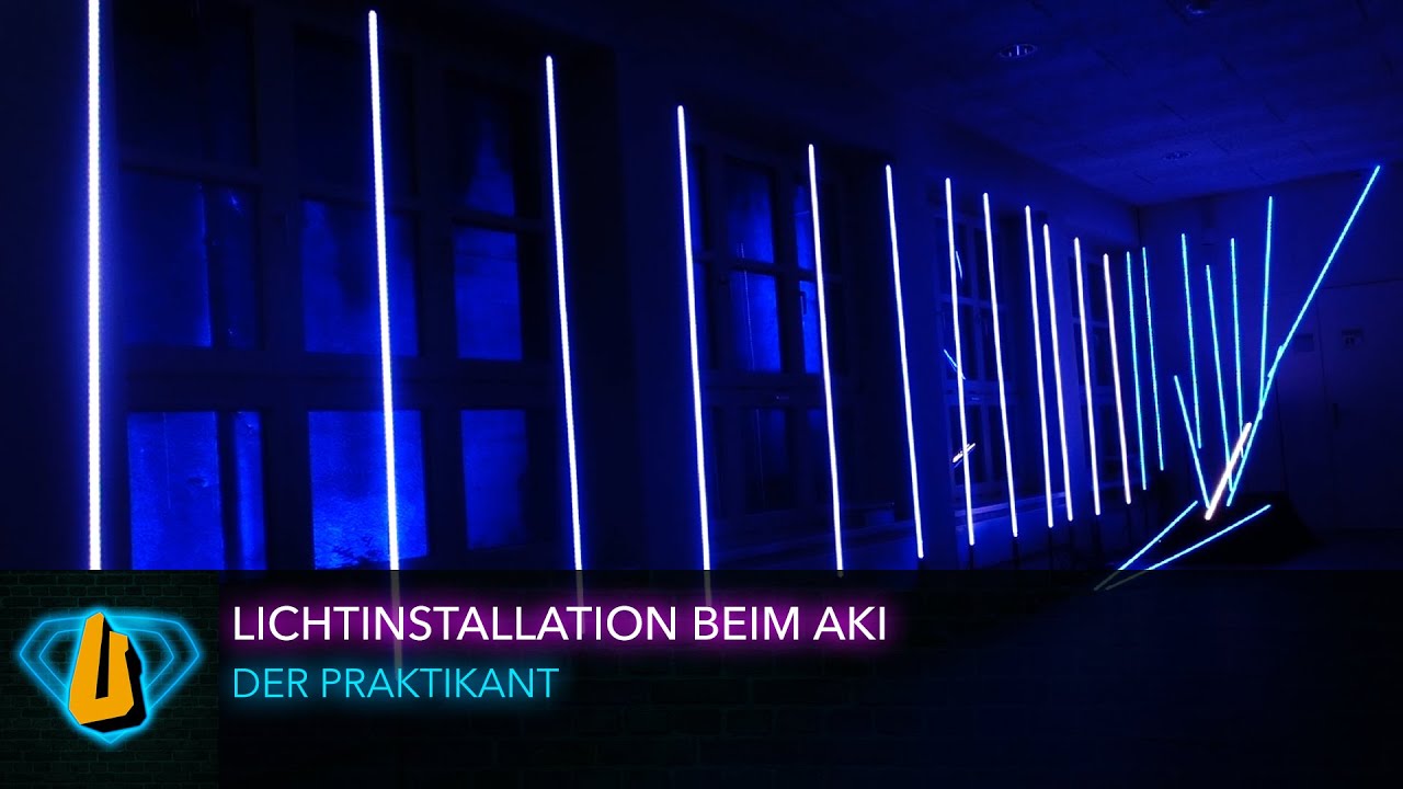 Lichtinstallation von Clemens & Nick Prokop an der Polybahn und am aki