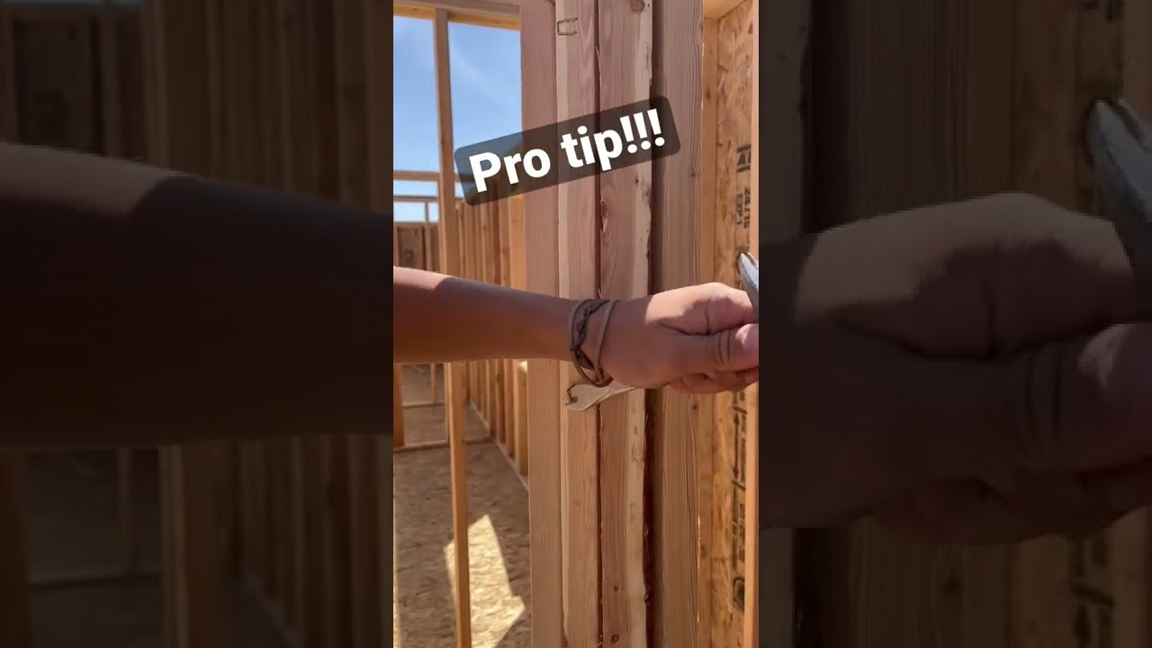 Cool Framing Trick!!! #framing #idaho #tiktokviral #construction #staple #working