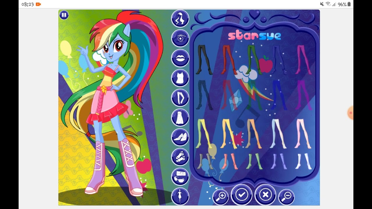 rainbow dash rainboom style dress up